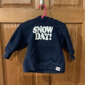Vintage 2004 Baby Gap “Snow Day!” Navy Hoodie Toddler 18–24 Months